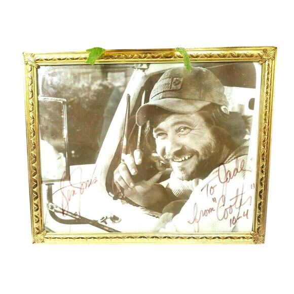 COOTER DUKES OF HAZZARD Signed Autograph 8x10 Photo Ben Jones Metalcraft Frame - Picture 1 of 7